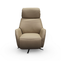 HTL Nude Leather Power TV Recliner Chair