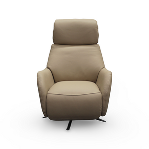HTL Nude Leather Power TV Recliner Chair