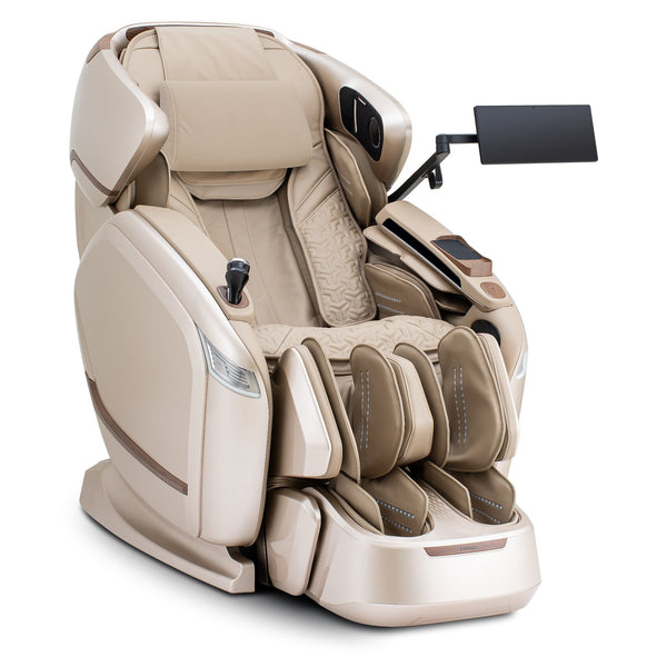 Cozzia 810 Quantum Regen 5D + 4D Massage Chair with Red Light Therapy in Champagne