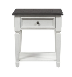 Liberty Furniture Allyson Park Wire Brushed White End Table