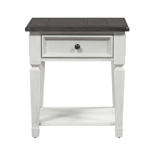 Liberty Furniture Allyson Park Wire Brushed White End Table