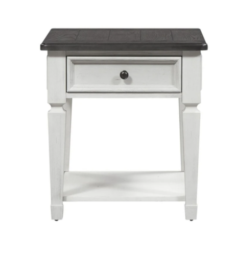 Liberty Furniture Allyson Park Wire Brushed White End Table