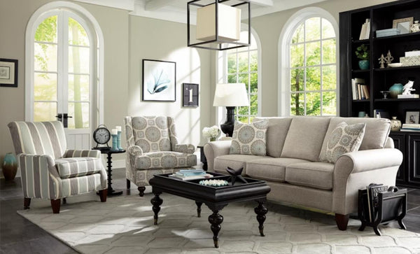 Craftmaster Essentials Townhouse Contemporary Stationary Fabric Sofa