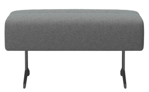 Stressless Stella Large Ottoman in Palmoa Special Silver Grey