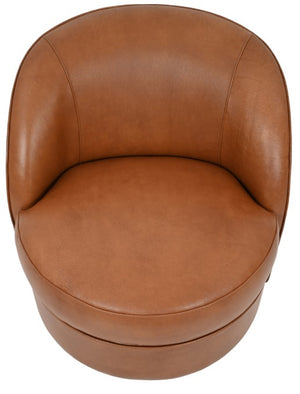 Softline Havana Cinnamon Leather Swivel Chair