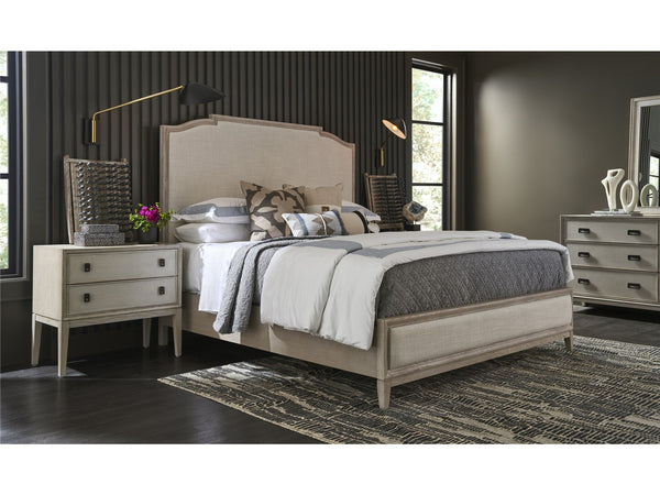 Universal Coalesce King Upholstered Panel Bed in Rolling Fog