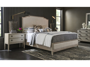 Universal Coalesce Queen Upholstered Panel Bed in Rolling Fog