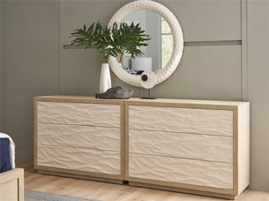 Universal Furniture Coastal Living Oasis 3-Drawer White Wave Dresser in Dockside