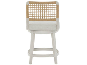 Universal Furniture Coastal Living Oasis Nomad Snow Swivel Counter Stool in Shoreline