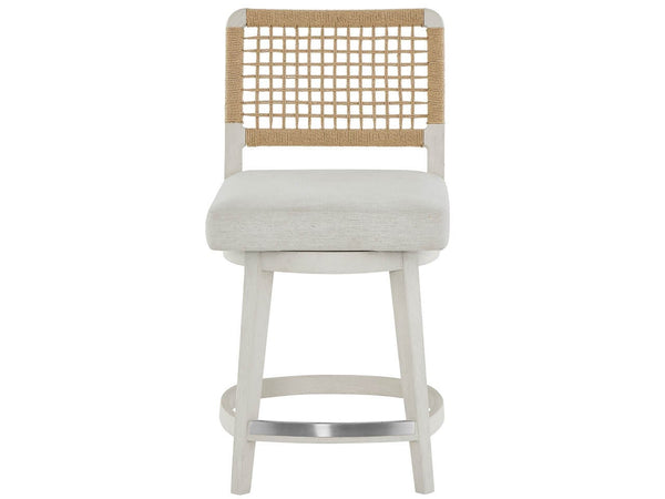 Universal Furniture Coastal Living Oasis Nomad Snow Swivel Counter Stool in Shoreline