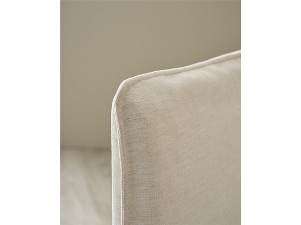 Universal Oasis Coastal Living Mainsail Upholstered Dining Side Chair with Casters in Nomad Snow