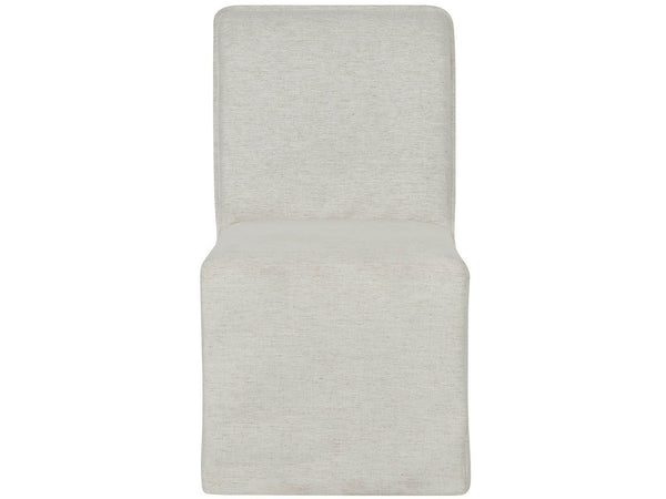 Universal Oasis Coastal Living Mainsail Upholstered Dining Side Chair with Casters in Nomad Snow