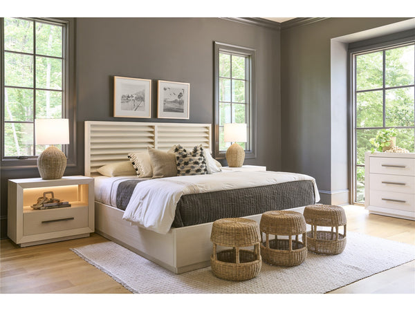 Universal Furniture Coastal Living Home Oasis Shoreline Queen Louvered Panel Headboard