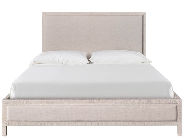 Universal Furniture Coastal Living Home Tidal White Rattan Upholstered Queen Headboard