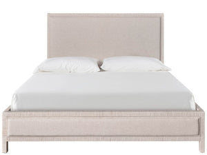 Universal Furniture Coastal Living Home Tidal White Rattan Upholstered King Headboard