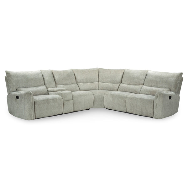New Classic Remsen 3-Piece Manual Reclining Sectional in Latte
