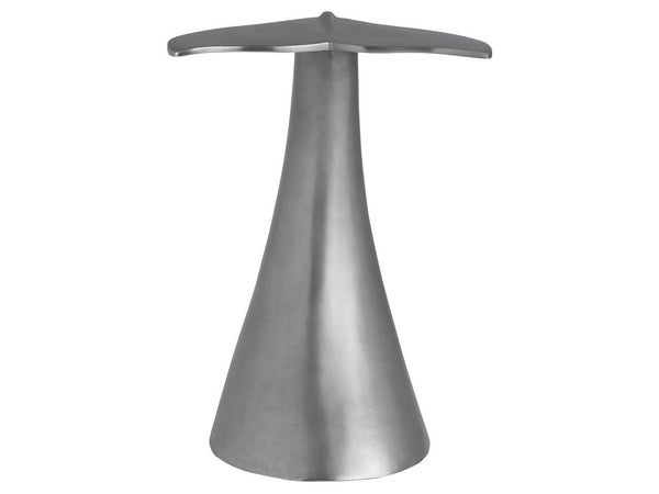 Universal Furniture Coastal Living Oasis Whale Tale Accent Table in Antique Nickel