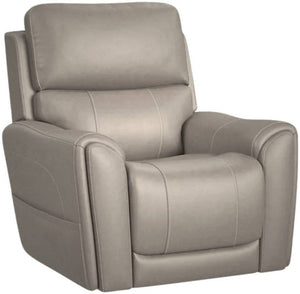 Carter Dove Fabric Power Lift Recliner with Power Headrest, Lumbar, Heat & Massage