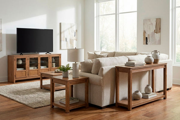 Aspen Home Sandro End Table in Brushed Bourbon