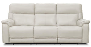 Moto Motion Harmony Triple Power Sofa with Home Theater & Middle Speaker & Air Massage & 3-Zone Heating & Zero Gravity In Sorrento Dove Leather