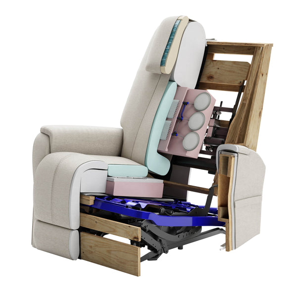 Flexsteel Zero Gravity Zecliner Model 1 Fabric Power Sleep Recliner with Power Headrest & Lumbar in Dove