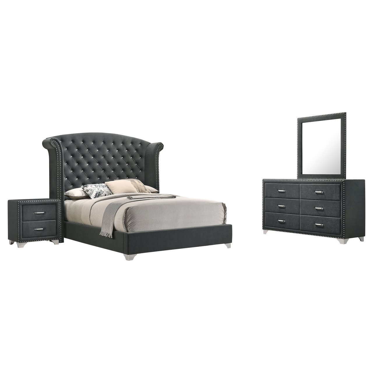 Coaster Melody 4-Piece King Bedroom Set Pacific Blue