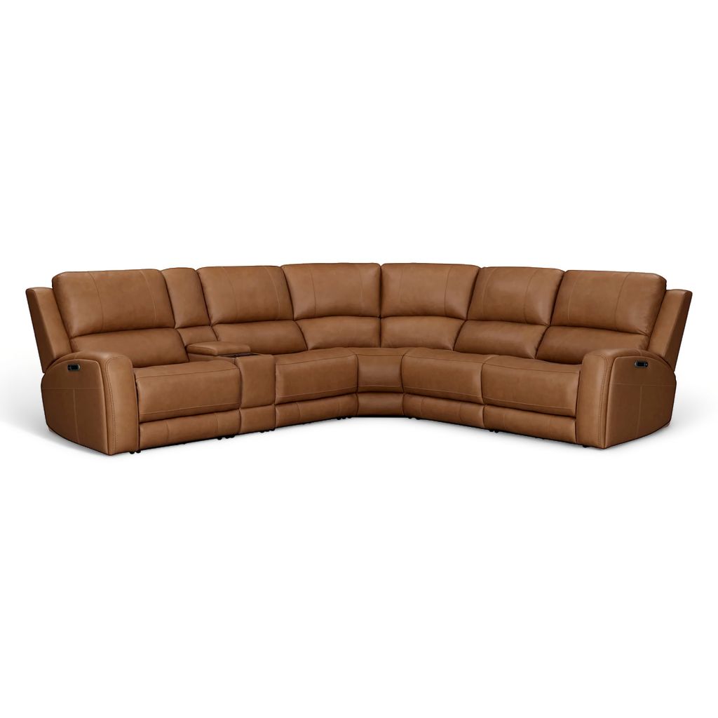 Parker House Gladiator Cobalt 6-Piece Power Sectional | Hudson's