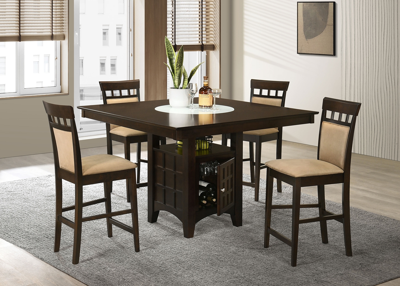 Coaster Stanton 5-Piece Square Counter-Height Dining Table Set