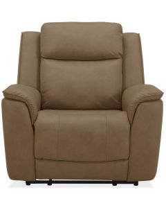 Hudsons Furniture Exclusive Douglas Power Recliner in Toast Leather