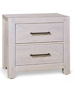 Vaughan Bassett Joinery White Oak 2-Drawer Nightstand