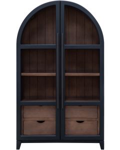 Furniture Source International Breya Accent Bookcase Cabinet in Flat Black
