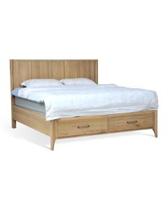 Napa Aria Queen Panel Storage Bed Natural Light Wood