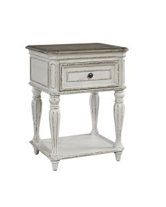 Liberty Furniture Magnolia Manor Antique White Leg Nightstand