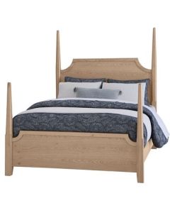 Tide & Timber Clear Oak King Pencil Poster Bed