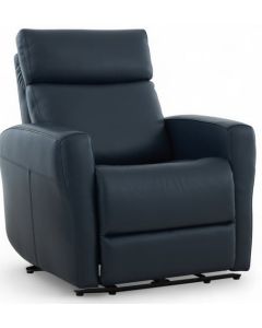 Hudsons Furniture Exclusive Enzo Triple Power Recliner in Blue Leather