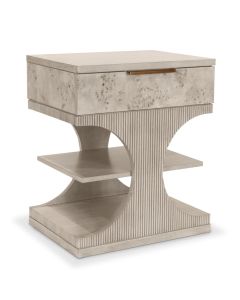 Seawinds Finn & Louise Manhattan Valley 1-Drawer Accent Nightstand Mappa Burl Light