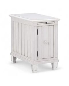 Palmetto Home Cane Bay White Chairside Table