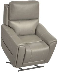 Carter Dove Fabric Power Lift Recliner with Power Headrest, Lumbar, Heat & Massage