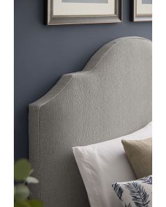 Tide & Timber Grey Oak Queen Grey Antelope Upholstered Headboard