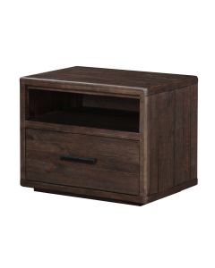 Modus McKinney Espresso Pine 1-Drawer Nightstand with Shelf
