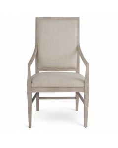 Universal Coalesce Asbury Oyster Upholstered Dining Armchair in Rolling Fog