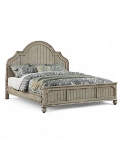 Flexsteel Plymouth Grey Washed Queen Panel Bed with Storage