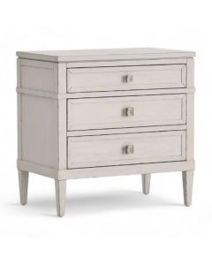 Magnussen Leila White 3-Drawer Nightstand