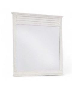 Palmetto Home Cane Bay White Louvered Landscape Mirror