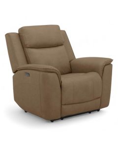 Hudsons Furniture Exclusive Douglas Power Recliner in Toast Leather