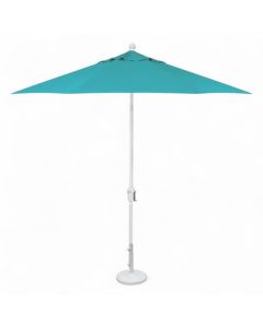 Treasure Garden Aqua Market White Pole Umbrella with 50Lb Garden Base