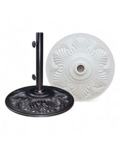 Treasure Garden 50Lb White Art Deco Umbrella Base
