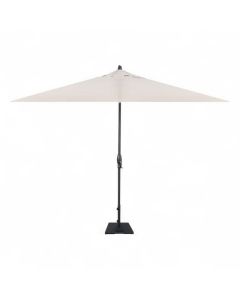 Treasure Garden Vanilla Auto Tilt Market Anthracite Pole Umbrella with 50Lb Garden Base