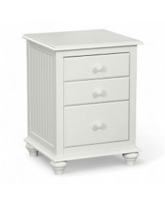 John Thomas Cottage 3-Drawer Nightstand in White