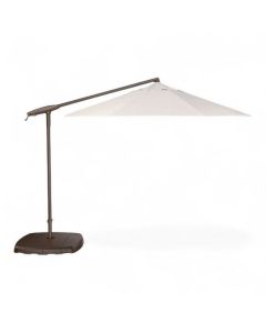 Treasure Garden 10 Foot Vanilla Cantilever Bronze Octagon Umbrella with Resin Base
